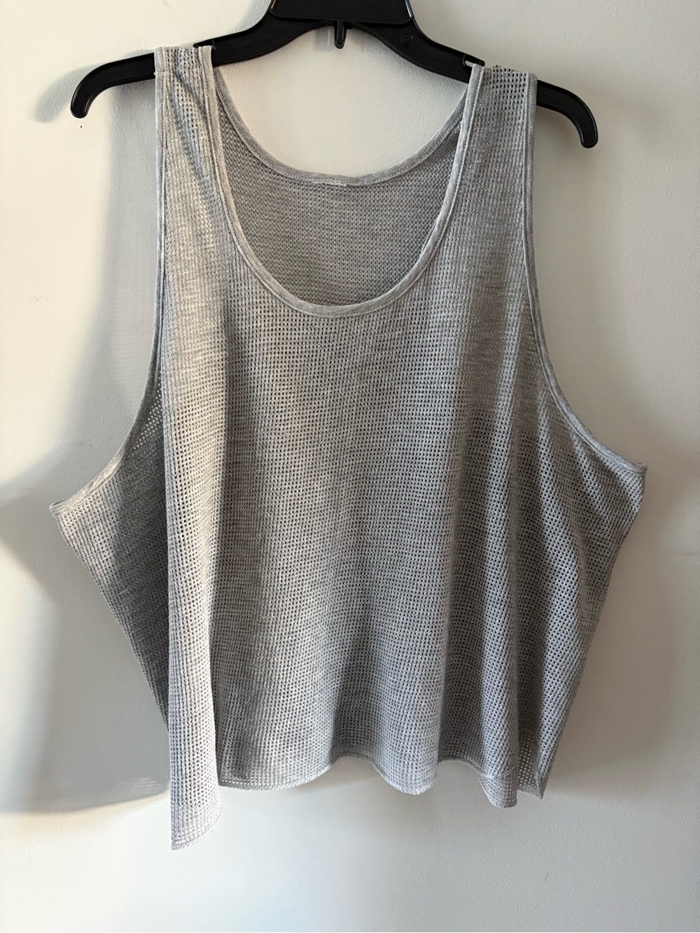 Vintage 90’s Men’s Gray Waffle Knit Mesh Racerback Tank Top XXL